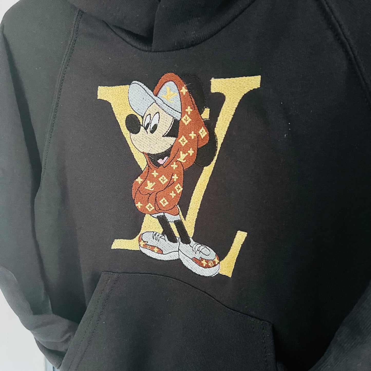 Felpa in cotone ricamo Topolino