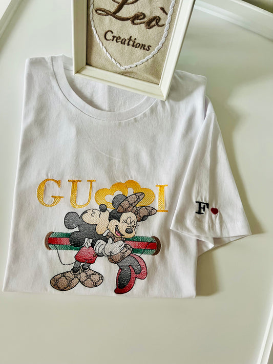 T-shirt Minnie e Topolino innamorati