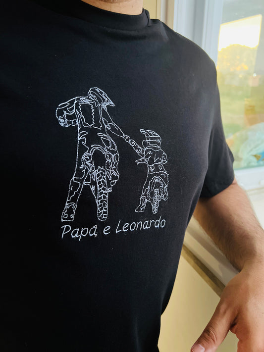 T-shirt Papà motociclista